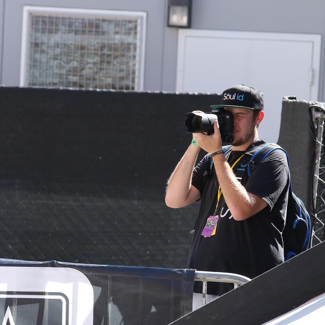 Kyle covering a Soul ID action sports event