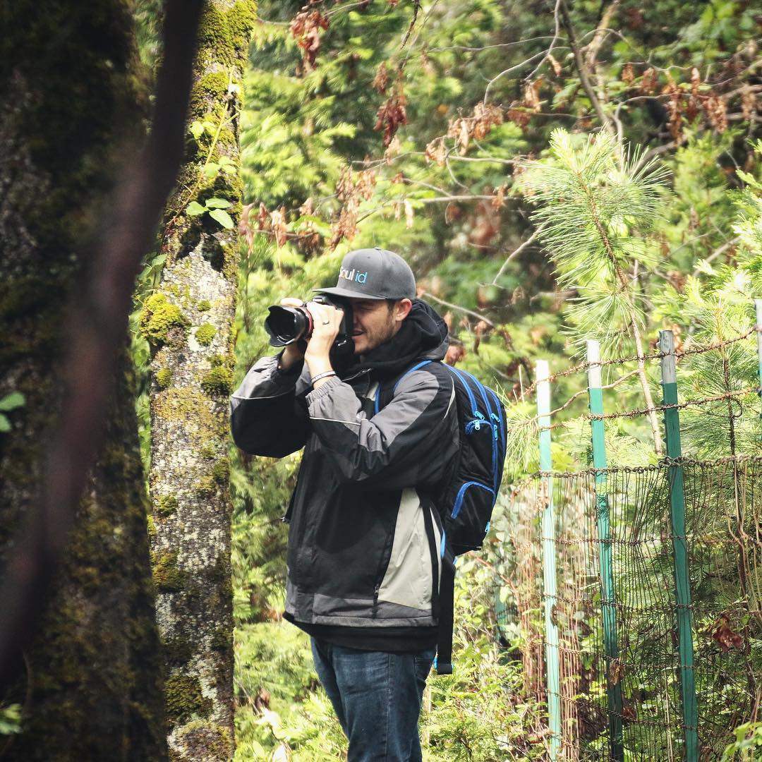 Kyle in the forest on a Soul ID shoot
