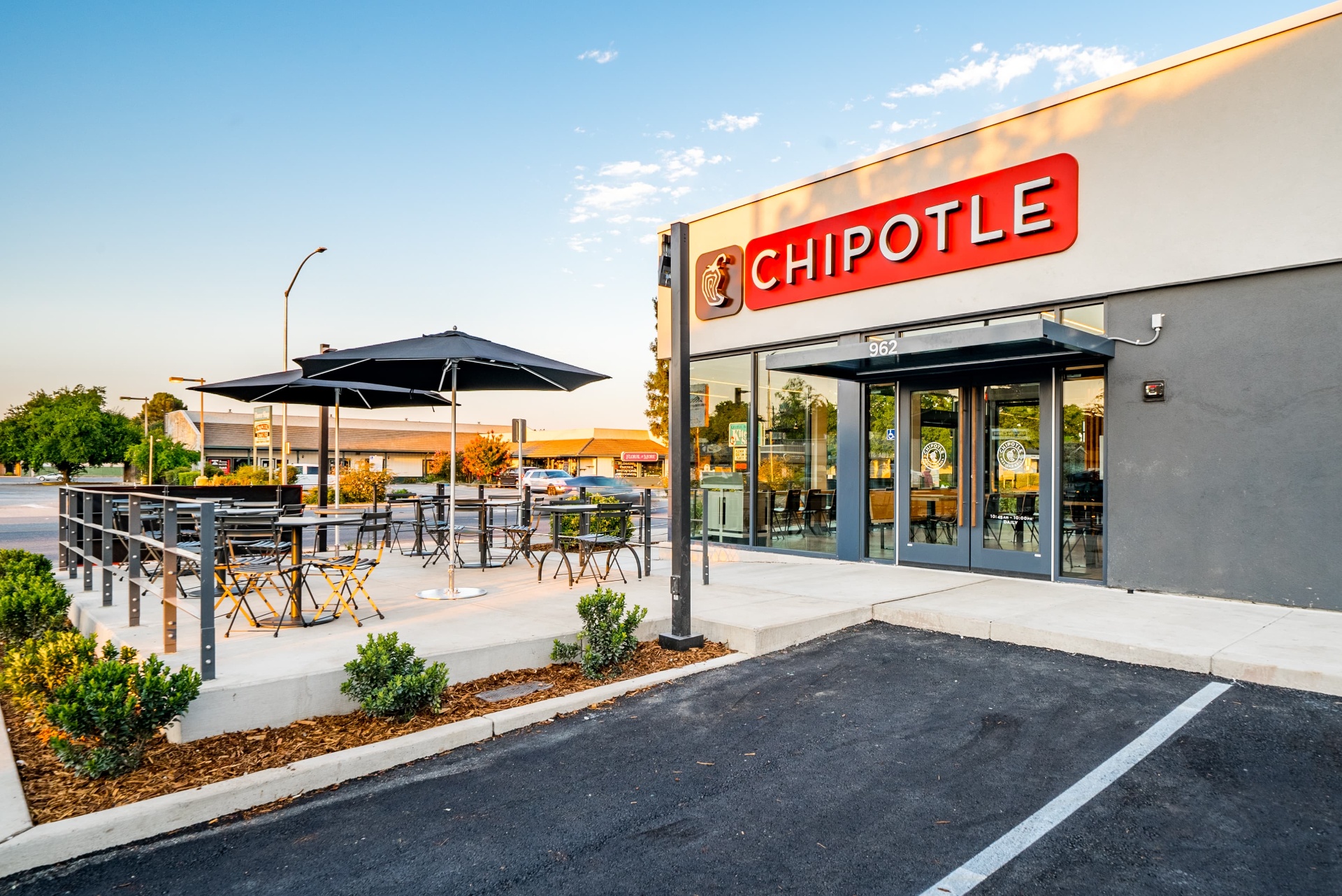 Commercial photography Bend Oregon Chipotle storefront